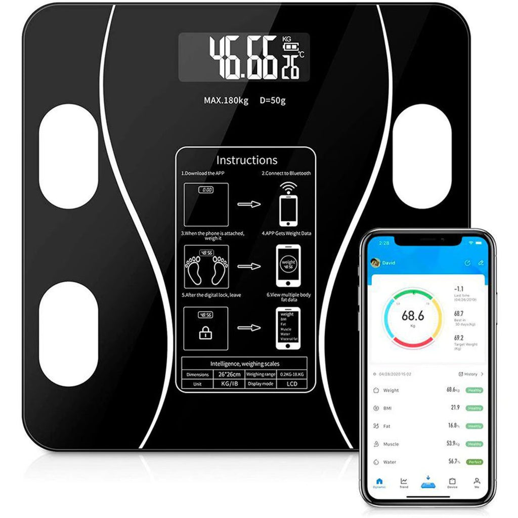 Bascula Inteligente Pesa Bluetooth Vidri