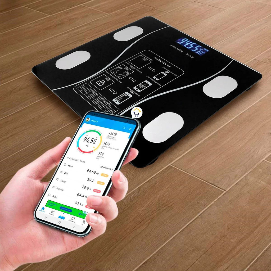 Bascula Inteligente Pesa Bluetooth Vidri