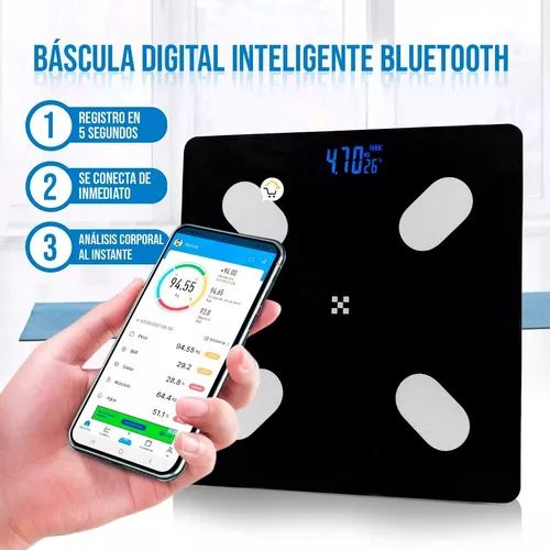 Bascula Inteligente Pesa Bluetooth Vidri