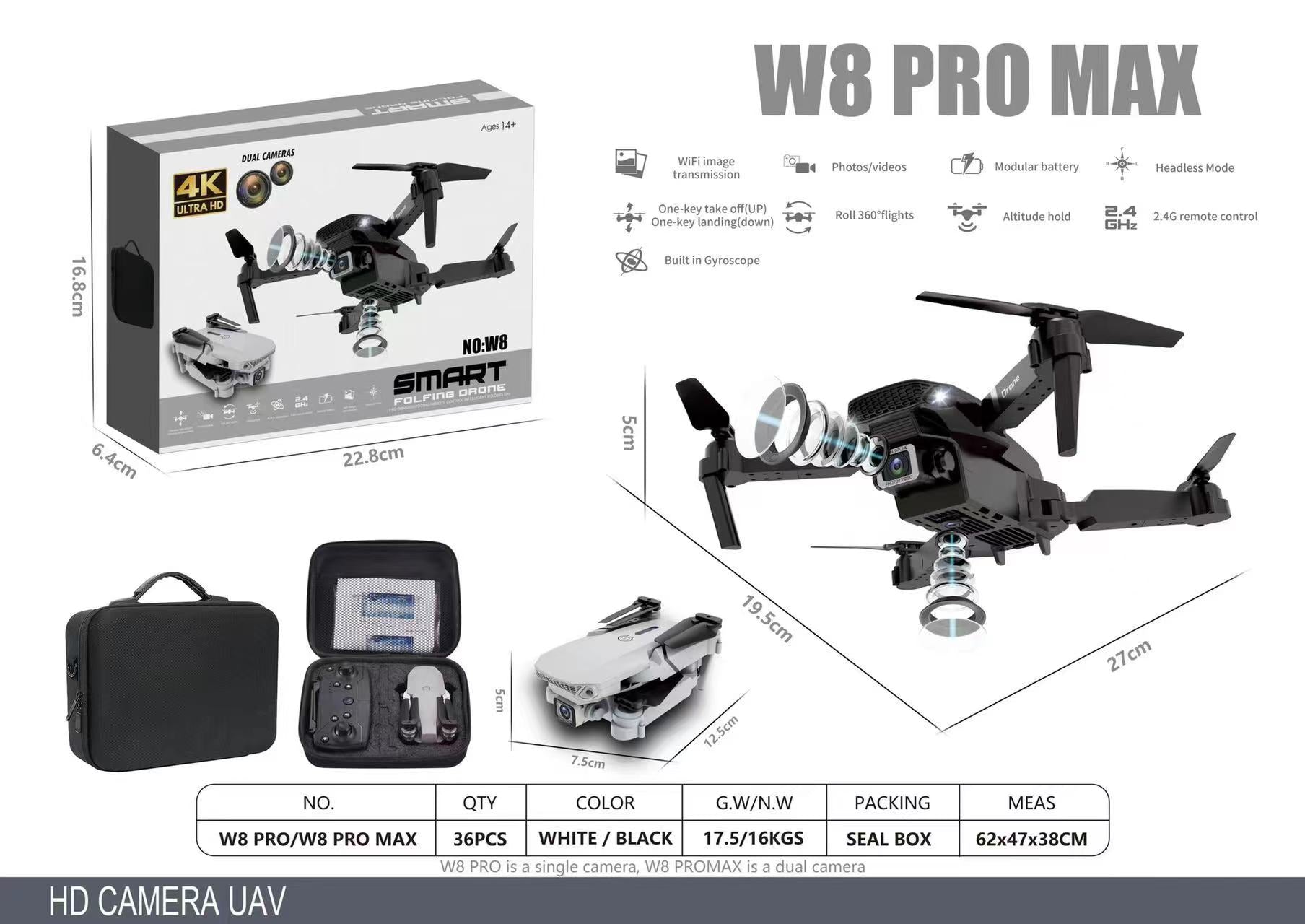 Dron Doble Camara 4k Maletin