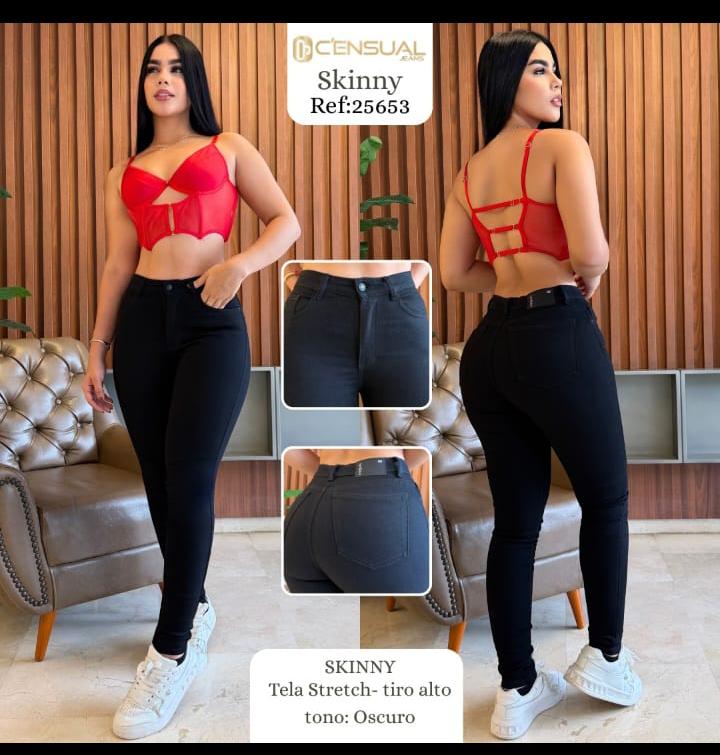 Jeans skinny stretch de cintura alta
