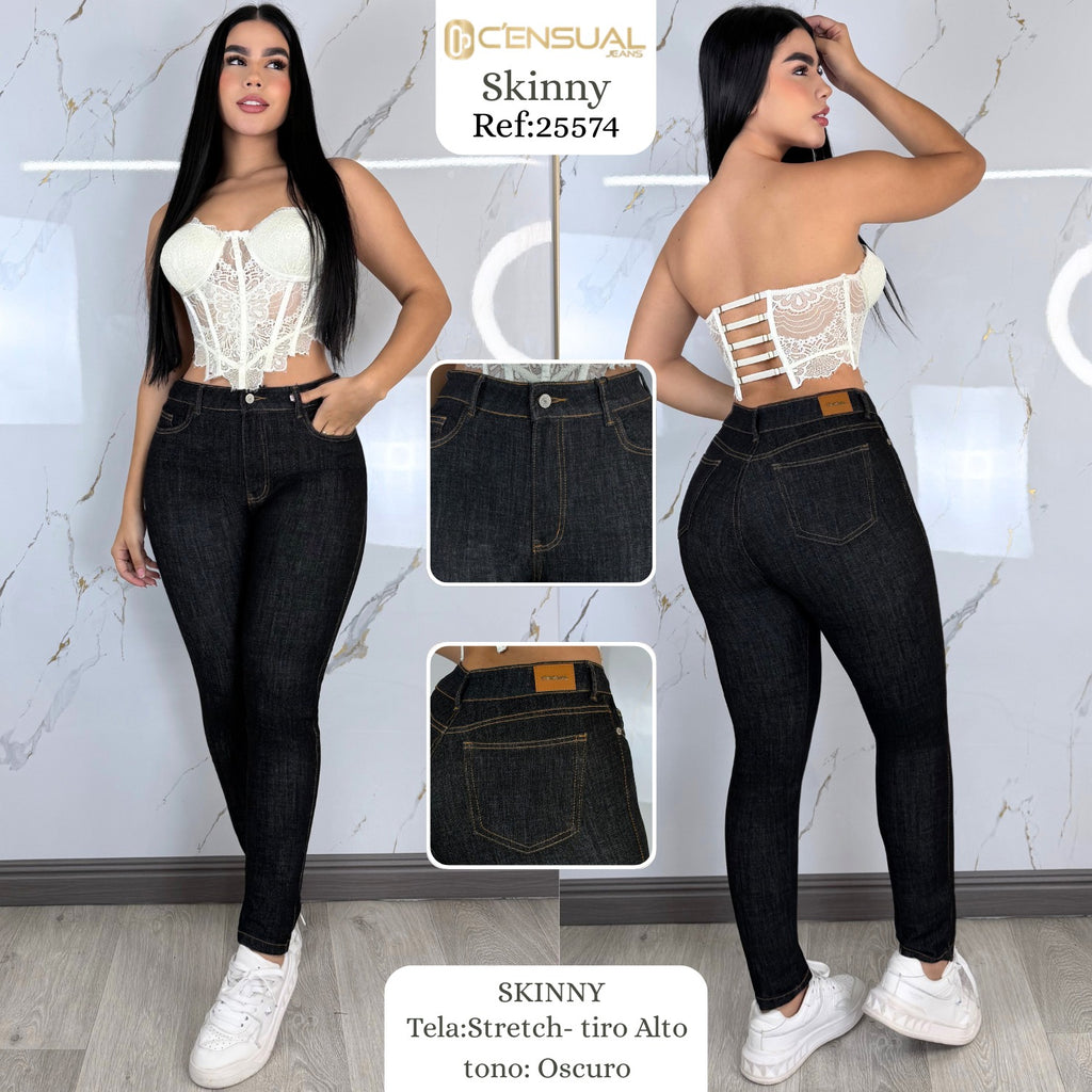 Jeans skinny stretch de cintura alta