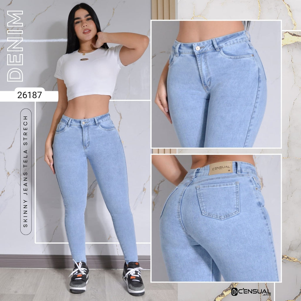 Jeans skinny stretch de cintura alta